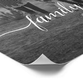 Familie Script B&W Foto Poster (Hoek)