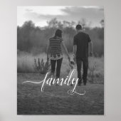 Familie Script B&W Foto Poster (Voorkant)