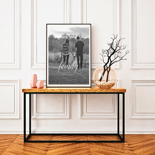 Familie Script B&W Foto Poster