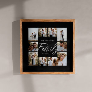 Familie script elegante moderne minimale fotocolla poster