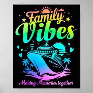 Familie-sfeer familie reünie cruise vakantie maken poster