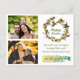 Familie sneller Uw foto's groen Briefkaart
