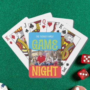 Familie Spelletjesavond Foto Mooie & Kleurrijke Pokerkaarten