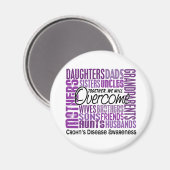 Familie Square Crohn's disease Magneet (Voorkant / Achterkant)