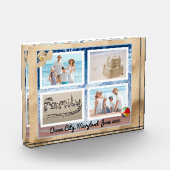 Familie Strand Vakantie Fotoblok Keepsake (Links)