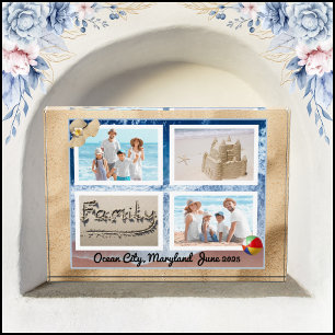 Familie Strand Vakantie Fotoblok Keepsake