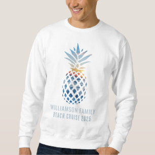 Familie strandreis Pineapple Sunset Tropische crui Trui