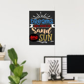  familie strandreis poster (Thuiskantoor)