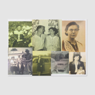 familie stropdassen 40's 50's 60 familiefortretten tissuepapier