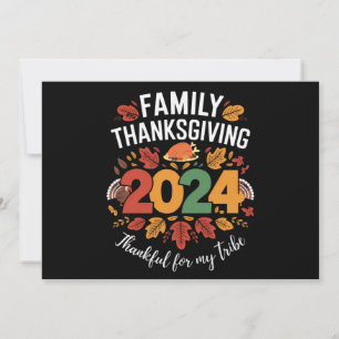 Familie Thanksgiving 2024 Dankbaar Voor Mijn Stam Feestdagenkaart