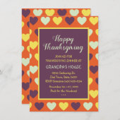 Familie Thanksgiving Aangepaste uitnodiging (Voorkant / Achterkant)