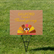 Familie Thanksgiving Gepersonaliseerd werfteken