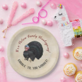 Familie Thanksgiving "Gobble "til you wobble!" Papieren Bordje (Feest)