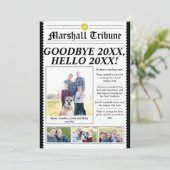 Familie Tribune Vakantie Nieuwjaarskaart geel Feestdagenkaart (Staand voorkant)