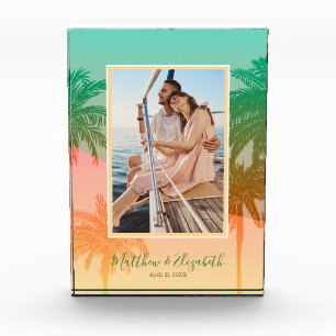 familie Tropische palmbomen Fotoblokken