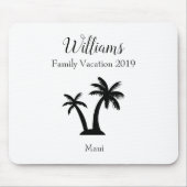 Familie Tropische Vacking Palm Tree Keepomwille Muismat (Voorkant)