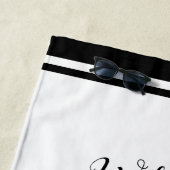 Familie Tropische Vacking Palm Tree Keepomwille Strandlaken (In situ)