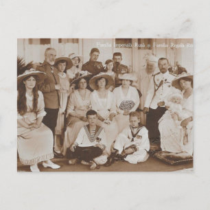 Familie tsaar van Rusland & royals Roemenië Briefk Briefkaart