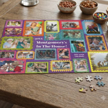 Familie Typografie met 20 foto's als aandenken