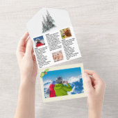 Familie Update Nieuws 🎄✨ Kerstfoto All In One Uitnodiging (Afscheurbaar)