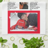 Familie Update Nieuws 🎄✨ Kerstfoto Theedoek (Gevouwen)