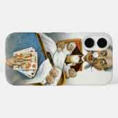  familie, vader met baby's en pokerhand Case-Mate iPhone case (Achterkant (horizontaal))