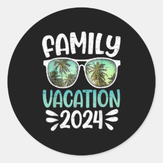 Familie Vakantie 2024 Familie Groep Matching Zomer Ronde Sticker