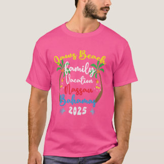 Familie Vakantie 2025 Bahamas Jaws Beach Zomer Sou T-shirt