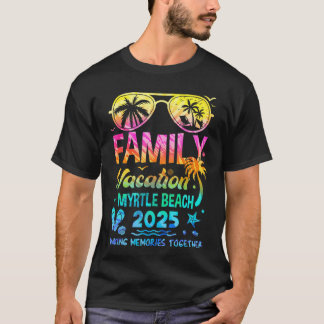 Familie Vakantie 2025 Myrtle Beach Matching Memori T-shirt