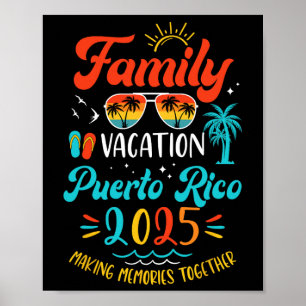 Familie Vakantie 2025 Puerto Rico Matching Zomer V Poster