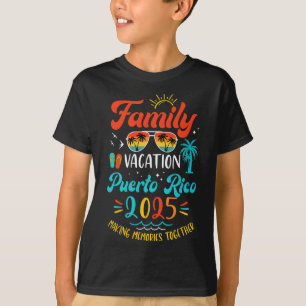 Familie Vakantie 2025 Puerto Rico Matching Zomer V T-shirt