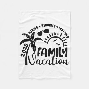 Familie Vakantie 2025 Strand Matching Familie Zome Fleece Deken
