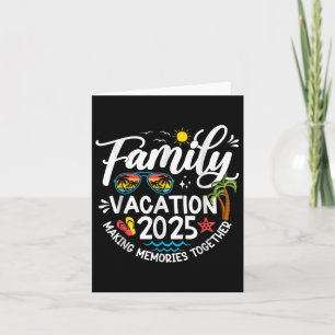Familie Vakantie 2025 Strand Matching Zomer Vakant Kaart
