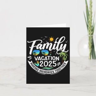 Familie Vakantie 2025 Strand Matching Zomer Vakant Kaart