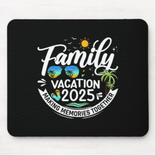 Familie Vakantie 2025 Strand Matching Zomer Vakant Muismat