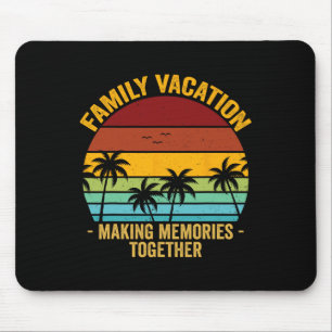 Familie Vakantie 2025 Strand Matching Zomer Vakant Muismat