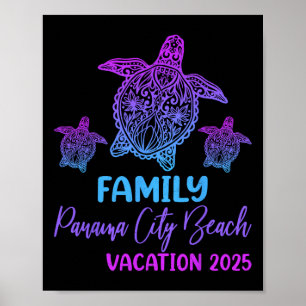 Familie Vakantie 2025 Zeeschildpad Florida Panama Poster