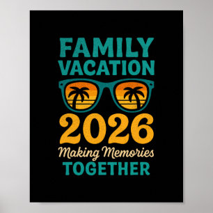 Familie Vakantie 2026 Tropische Zonsondergang Heri Poster
