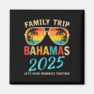 Familie Vakantie Bahama's 2025 Bijpassende Groep Z Magneet