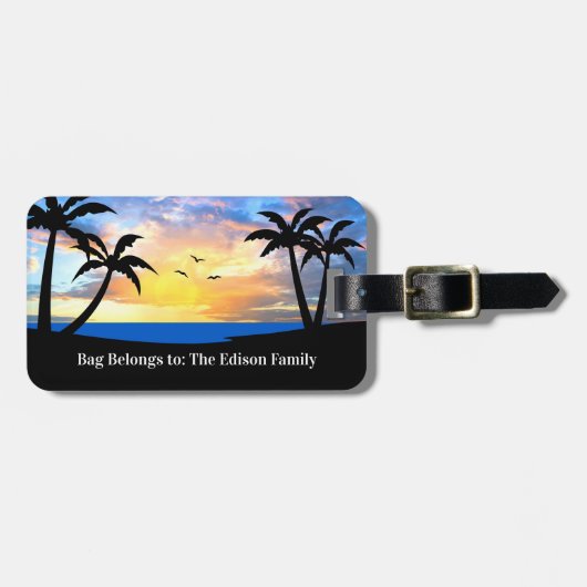 Familie vakantie budget Bagagelabels (Voorkant horizontaal)