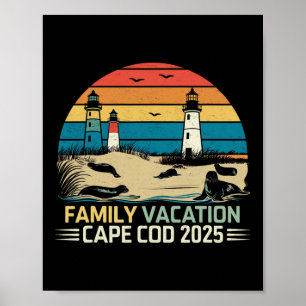 Familie Vakantie Cape Cod 2025 Kust Vakantie Lig Poster