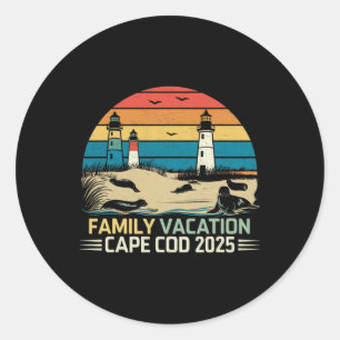 Familie Vakantie Cape Cod 2025 Kust Vakantie Lig Ronde Sticker