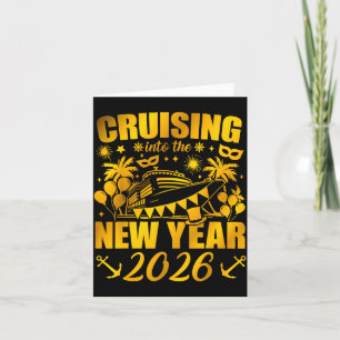 Familie Vakantie Cruise Schip 2026 Nieuwjaarsparty Kaart