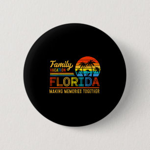 Familie vakantie Florida maken herinneringen Zomer Ronde Button 5,7 Cm