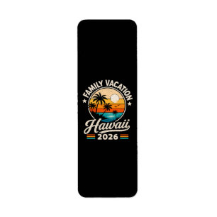 Familie vakantie Hawaii 2026 Etiket
