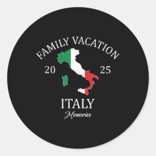 Familie Vakantie Italië 2025 Familie Reizen Squad Ronde Sticker