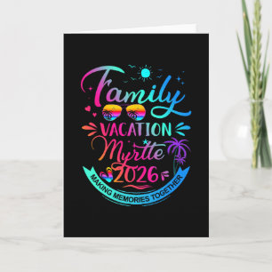 Familie Vakantie Myrtle 2026 Palmboom Cadeau Kaart