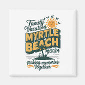 Familie vakantie Myrtle Beach 2024 herinneringen m Magneet (Voorkant)