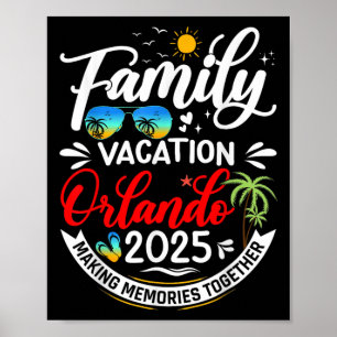 Familie Vakantie Orlando 2025 Strand Zomer Vakanti Poster