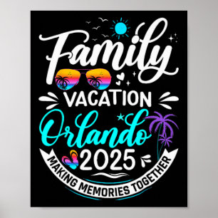 Familie Vakantie Orlando 2025 Strand Zomer Vakanti Poster